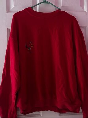 VINTAGE 90s Pivot Sportswear Red Embroidered Golf Sweatshirt Large ⛳️🔥